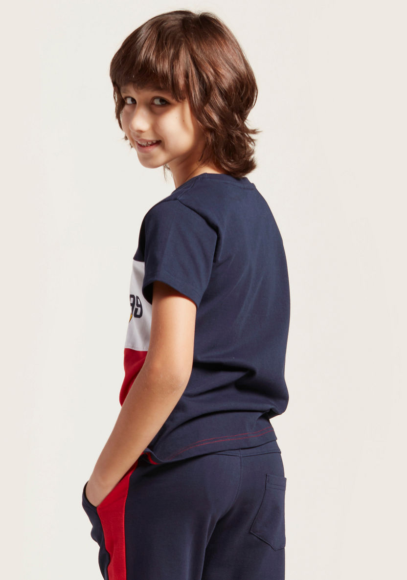 Nike Printed Round Neck T-shirt and Shorts Set-Clothes Sets-image-2