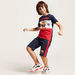 Nike Printed Round Neck T-shirt and Shorts Set-Clothes Sets-thumbnail-3