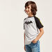 Batman Graphic Print T-shirt with Round Neck and Raglan Sleeves-T Shirts-thumbnail-0
