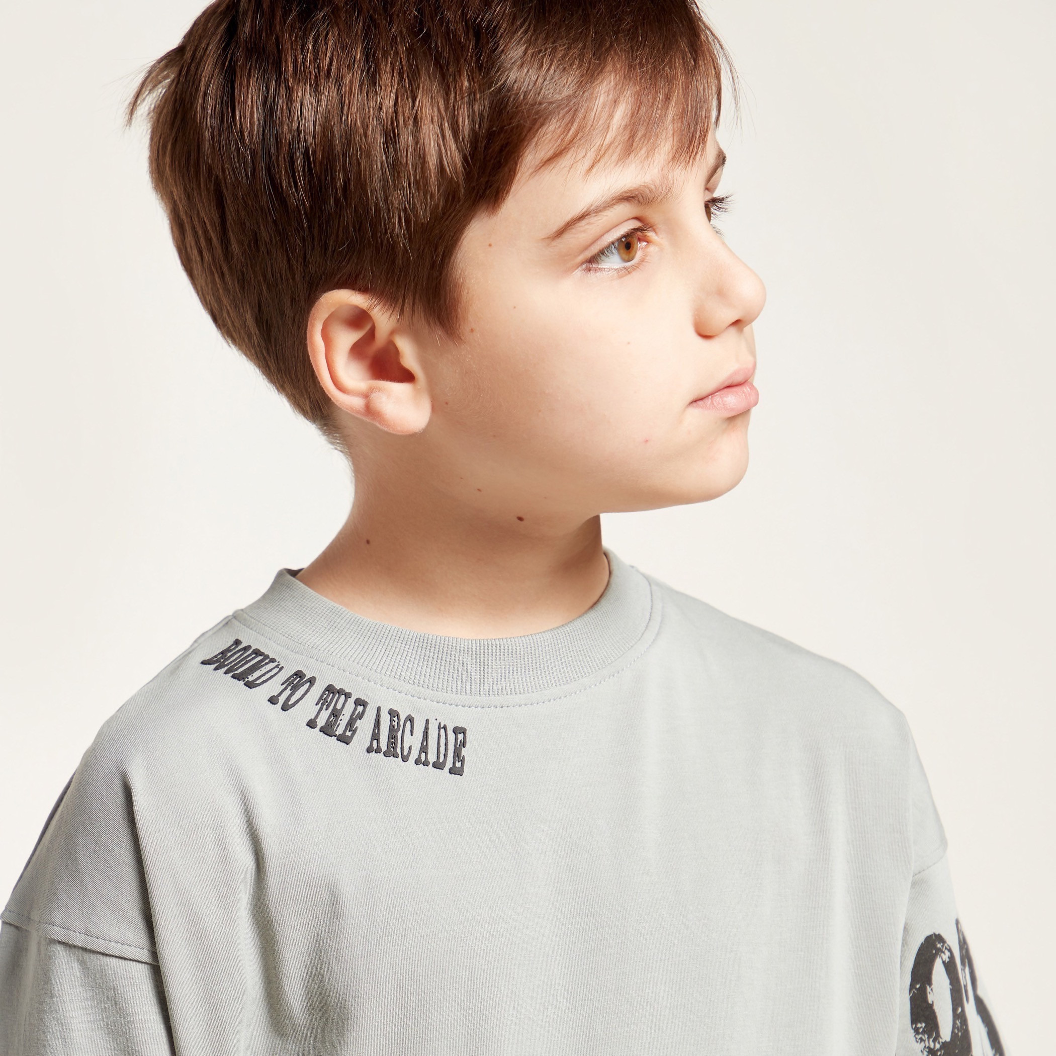 Iconic Typographic Print Round Neck T-shirt with Short Sleeves-boys-clothing-tshirtsandpolos-image-3