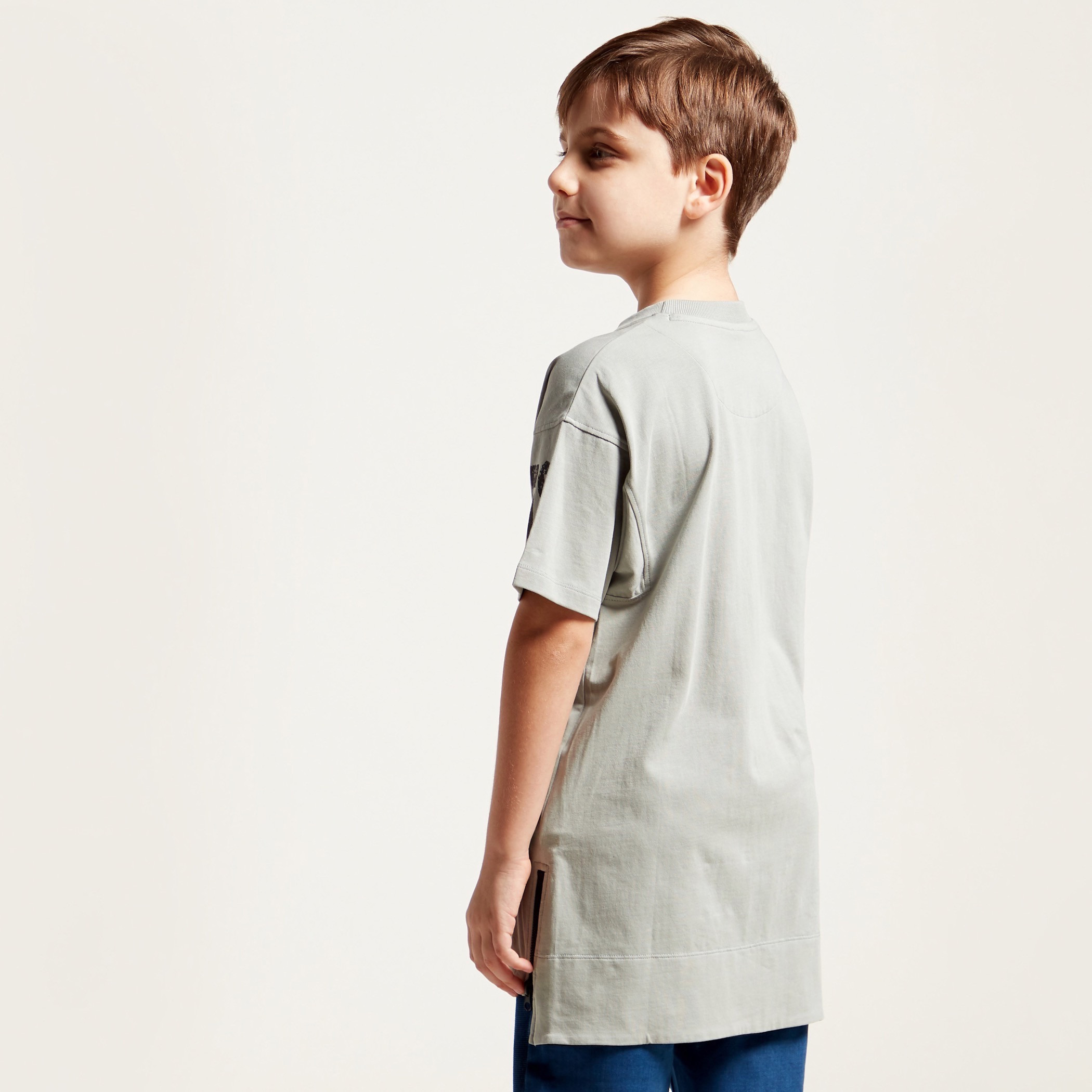 Iconic Typographic Print Round Neck T-shirt with Short Sleeves-boys-clothing-tshirtsandpolos-image-5