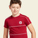 Iconic Embroidered Detail T-shirt with Round Neck and Short Sleeves-T Shirts-thumbnail-1