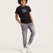 Iconic Text Print T-shirt with Crew Neck and Short Sleeves-T Shirts-thumbnail-2