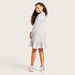 Juniors Solid Dress with Polo Neck and Long Sleeves-Dresses%2C Gowns and Frocks-thumbnail-3
