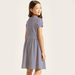 Juniors Striped Dress with Round Neck and Short Sleeves-Dresses%2C Gowns and Frocks-thumbnail-2