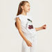 Juniors Sequin Detail T-shirt with Round Neck and Cap Sleeves-T Shirts-thumbnail-1