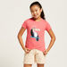Juniors Graphic Print T-shirt with Sequin Detail and Short Sleeves-T Shirts-thumbnail-0
