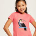 Juniors Graphic Print T-shirt with Sequin Detail and Short Sleeves-T Shirts-thumbnail-2