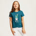 Juniors Printed T-shirt with Round Neck and Short Sleeves-T Shirts-thumbnail-2