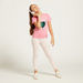 Juniors Printed T-shirt with Sequin Detail and Short Sleeves-T Shirts-thumbnail-0