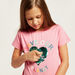 Juniors Printed T-shirt with Sequin Detail and Short Sleeves-T Shirts-thumbnail-2
