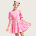 Juniors Solid Dress with Belt and Short Sleeves-Dresses%2C Gowns and Frocks-thumbnail-0