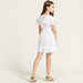 Juniors Textured Dress with Tie-Up Belt and Ruffle Detail-Dresses%2C Gowns and Frocks-thumbnail-3