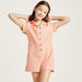 Juniors Solid Playsuit with Short Sleeves and Button Closure-Rompers%2C Dungarees and Jumpsuits-thumbnail-1