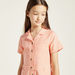 Juniors Solid Playsuit with Short Sleeves and Button Closure-Rompers%2C Dungarees and Jumpsuits-thumbnail-2