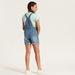Juniors Solid Denim Dungaree with Pockets-Rompers%2C Dungarees and Jumpsuits-thumbnailMobile-3