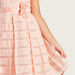 Juniors Striped Jacquard Sleeveless Dress-Dresses%2C Gowns and Frocks-thumbnail-1