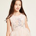 Juniors Embroidered Sleeveless Dress with Round Neck-Dresses%2C Gowns and Frocks-thumbnail-3