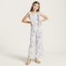 Juniors Floral Print Jumpsuit with Ruffle Detail and Zip Closure-Rompers%2C Dungarees and Jumpsuits-thumbnail-0