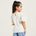 Solid T-shirt with Lace Detail and Frill Sleeves-T Shirts-thumbnail-3