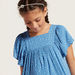Printed Top with Ruffled Short Sleeves and Square Neck-Blouses-thumbnail-2