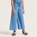Spot Print Wide-Legged Jumpsuit with Short Frilly Sleeves-Pants-thumbnail-1