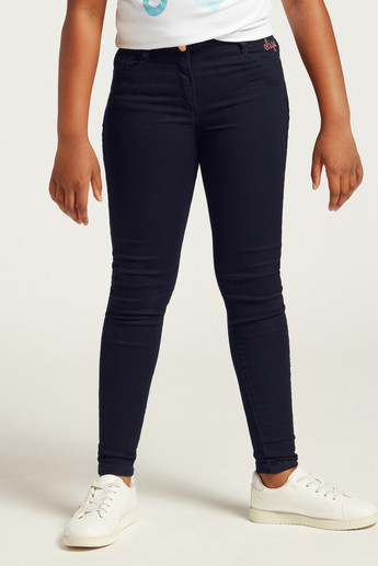 Solid Skinny Fit Jeans with Pockets