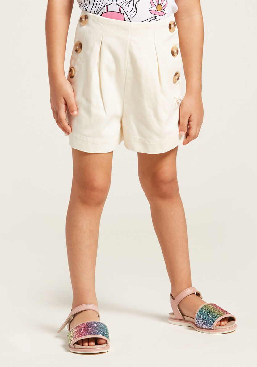 Solid Tailored Shorts with Pocket Detail and Zip Closure-Shorts-image-2
