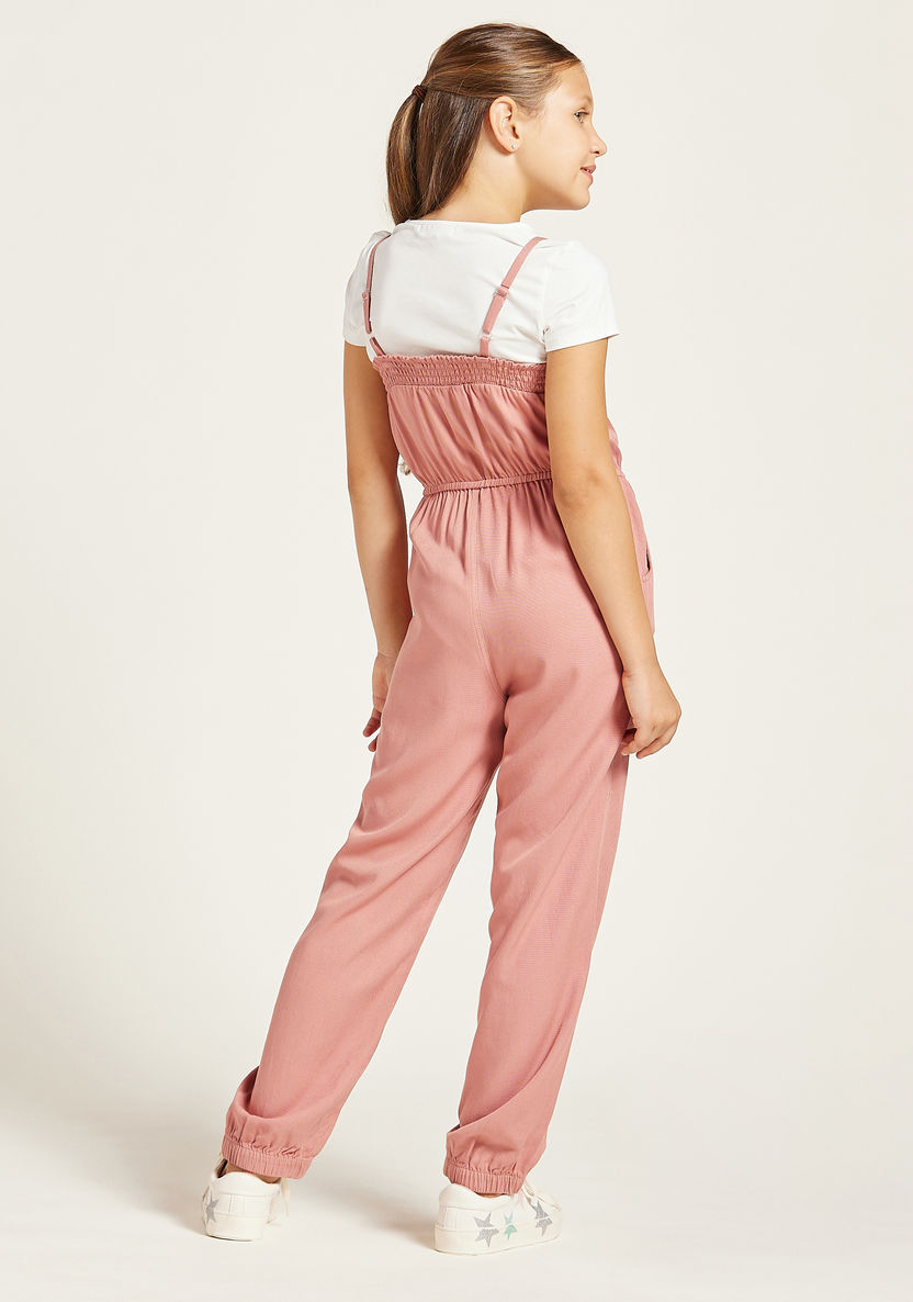Textured Full Length Jumpsuit with Straps-Rompers%2C Dungarees and Jumpsuits-image-3