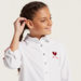 Lee Cooper Embellished Longline Shirt with Button Closure-Blouses-thumbnail-2