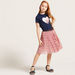 Lee Cooper Print Pleated Skirt with Ruffle Panel-Skirts-thumbnail-0