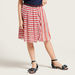 Lee Cooper Print Pleated Skirt with Ruffle Panel-Skirts-thumbnail-2