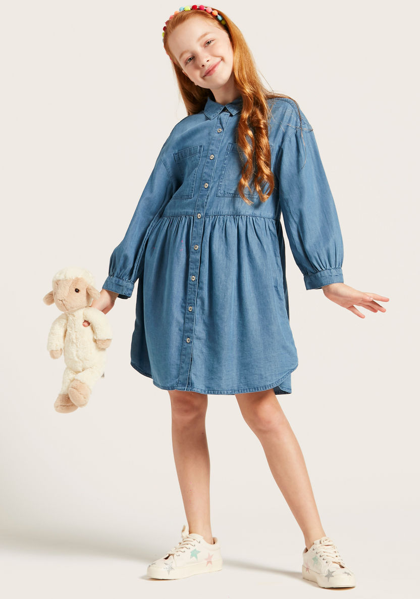 Lee Cooper Shirt Dress with Collar and Long Sleeves-Dresses%2C Gowns and Frocks-image-0