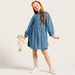 Lee Cooper Shirt Dress with Collar and Long Sleeves-Dresses%2C Gowns and Frocks-thumbnail-0