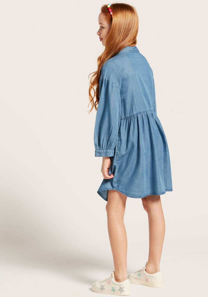 Lee Cooper Shirt Dress with Collar and Long Sleeves-Dresses%2C Gowns and Frocks-image-3
