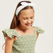 Hello Kitty Spot Print Top with Ruffle Detail and Square Neck-Blouses-thumbnail-3