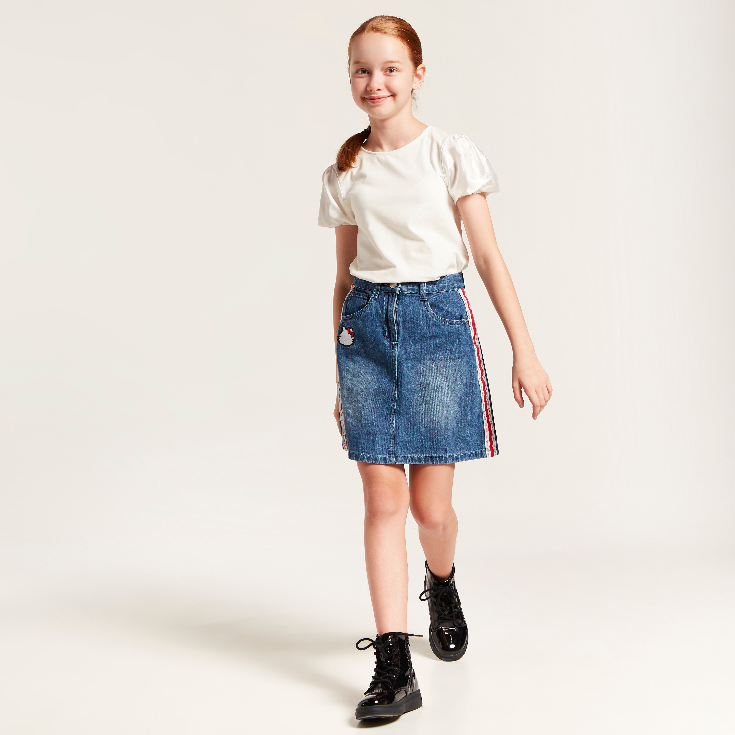 Girls denim clearance skirt next