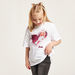 Barbie Print Round Neck T-shirt with Short Sleeves-T Shirts-thumbnail-0