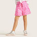 Barbie Print Shorts with Elasticated Paperbag Waist-Shorts-thumbnail-1