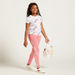 Barbie Graphic Print Leggings with Elasticised Waistband-Leggings-thumbnail-0