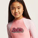 Barbie Print Swim Bodysuit with Long Sleeves-Swimwear-thumbnail-2