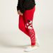 Minnie Mouse Graphic Printed Leggings with Elasticised Waistband-Leggings-thumbnail-1