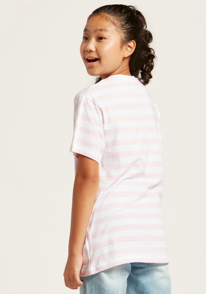 Sanrio Hello Kitty Print T-shirt with Short Sleeves-T Shirts-image-3