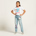 Sanrio Hello Barbie Print T-shirt with Short Sleeves-T Shirts-thumbnail-1