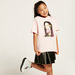 Iconic Graphic Print Oversized T-shirt with Short Sleeves-T Shirts-thumbnail-0