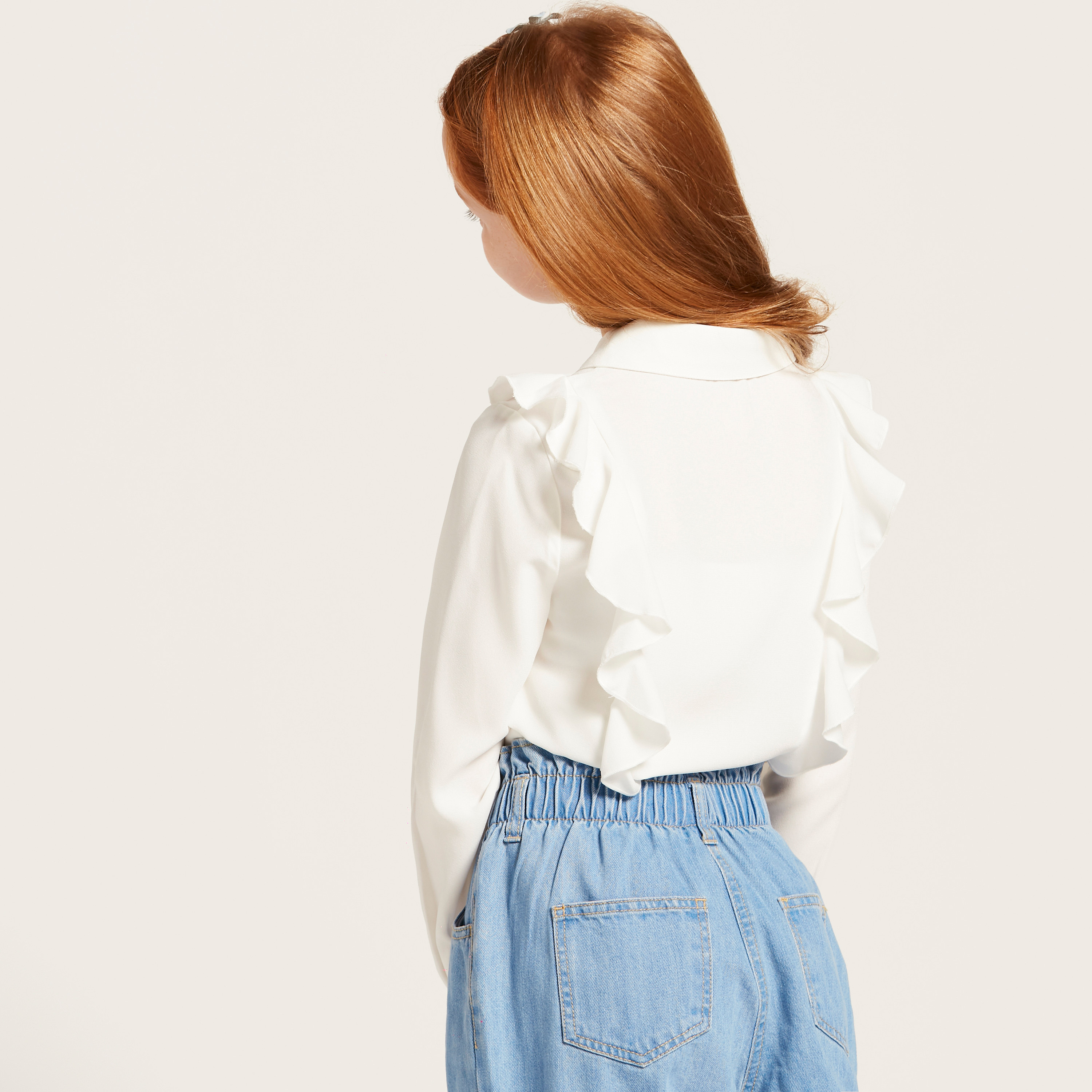 Iconic Collared Shirt with Long Sleeves and Ruffles-girls-clothing-blousesandshirts-image-4