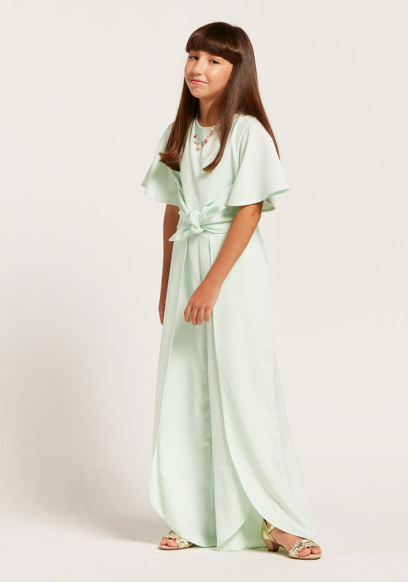 Iconic Solid Jumpsuit with Front-Knot Accent-Rompers%2C Dungarees and Jumpsuits-image-1
