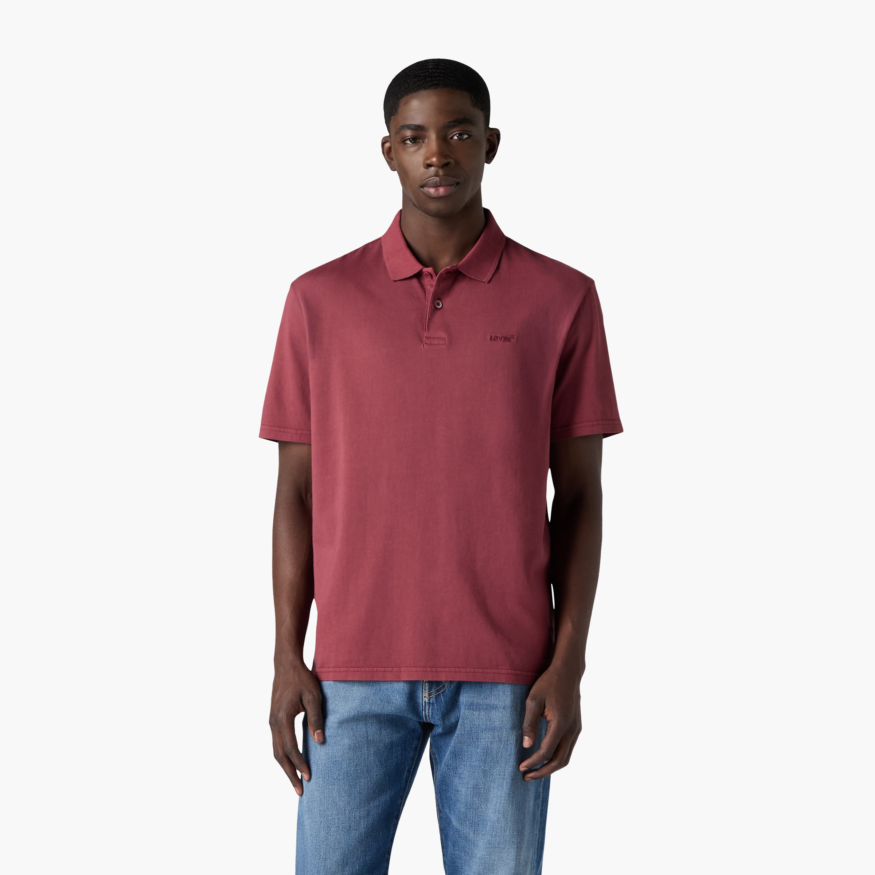 Levi's Plain Collared Short Sleeves Men's Polo T-Shirt-men-clothing-tshirtsandpolos-polos-image-1