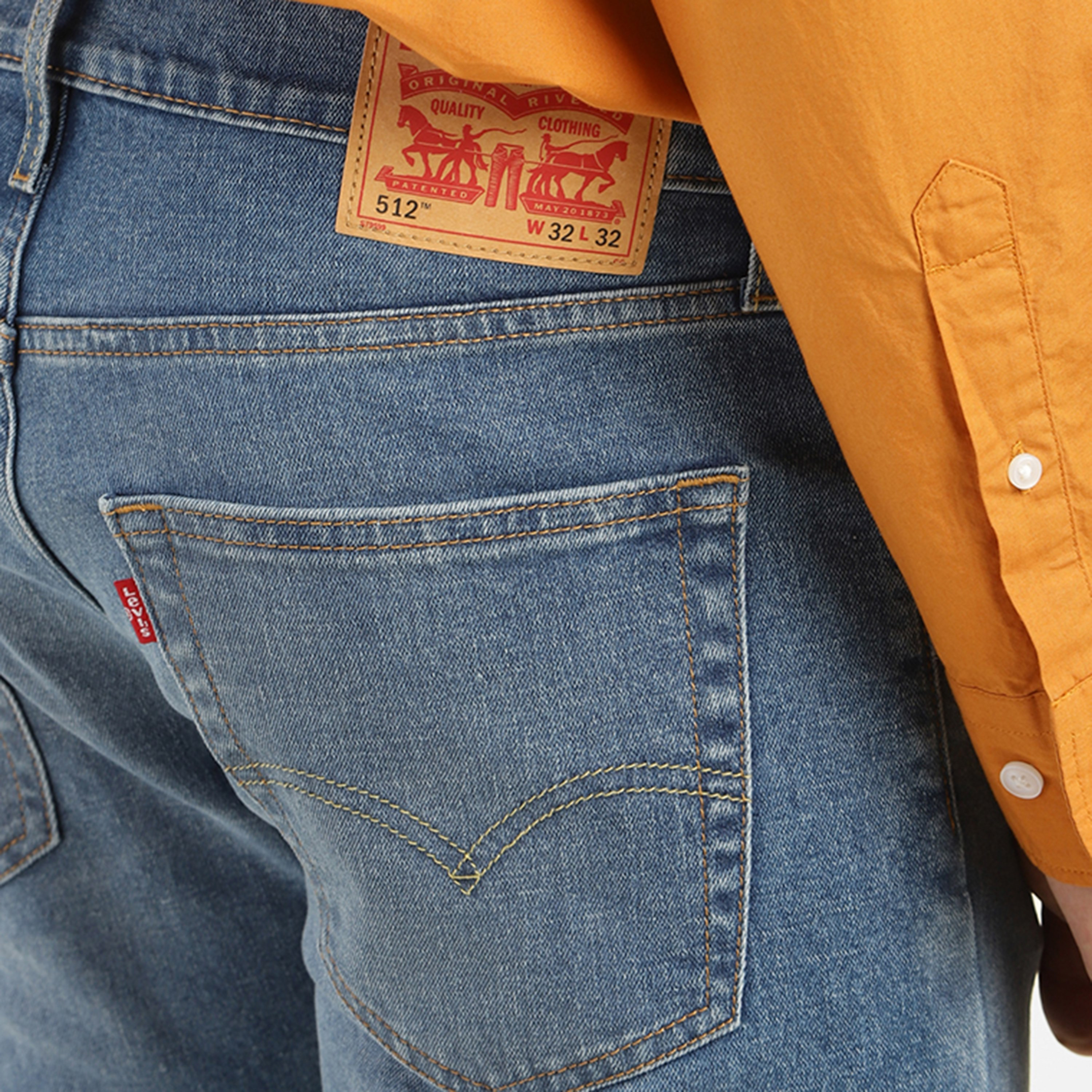 بنطال جينز من ليفايز 512 بلون انديجو ذو سلیم تيبر فت وجيب متوسط الارتفاع-men-clothing-bottoms-jeans-image-5