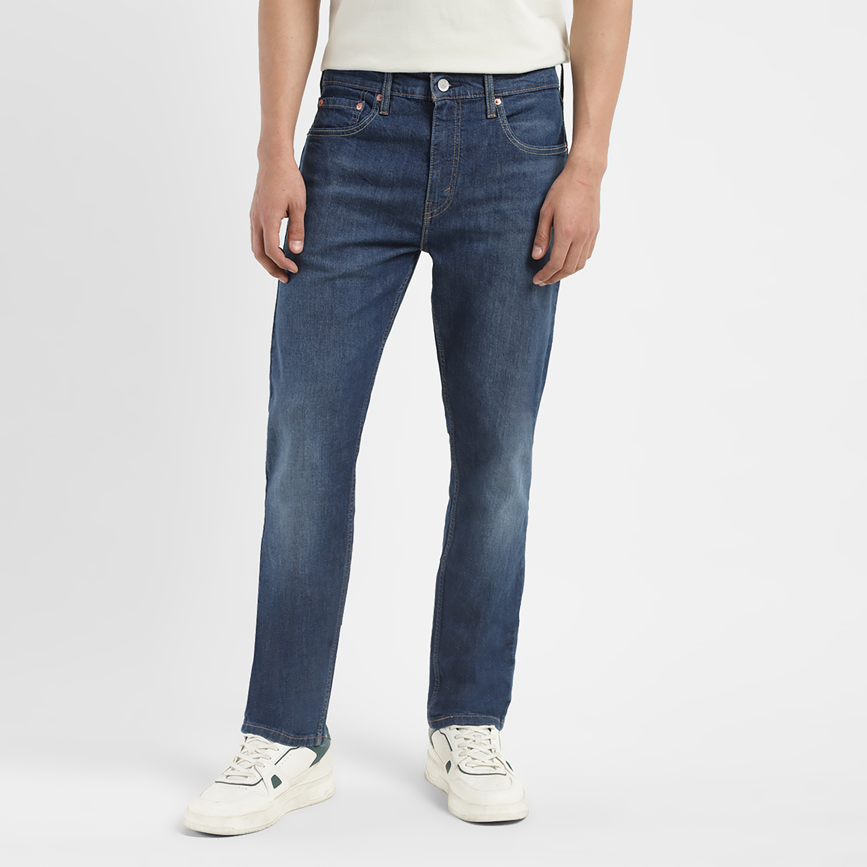 Levi's Tapered Fit Blue 5 Pockets Jeans-men-clothing-bottoms-jeans-image-1